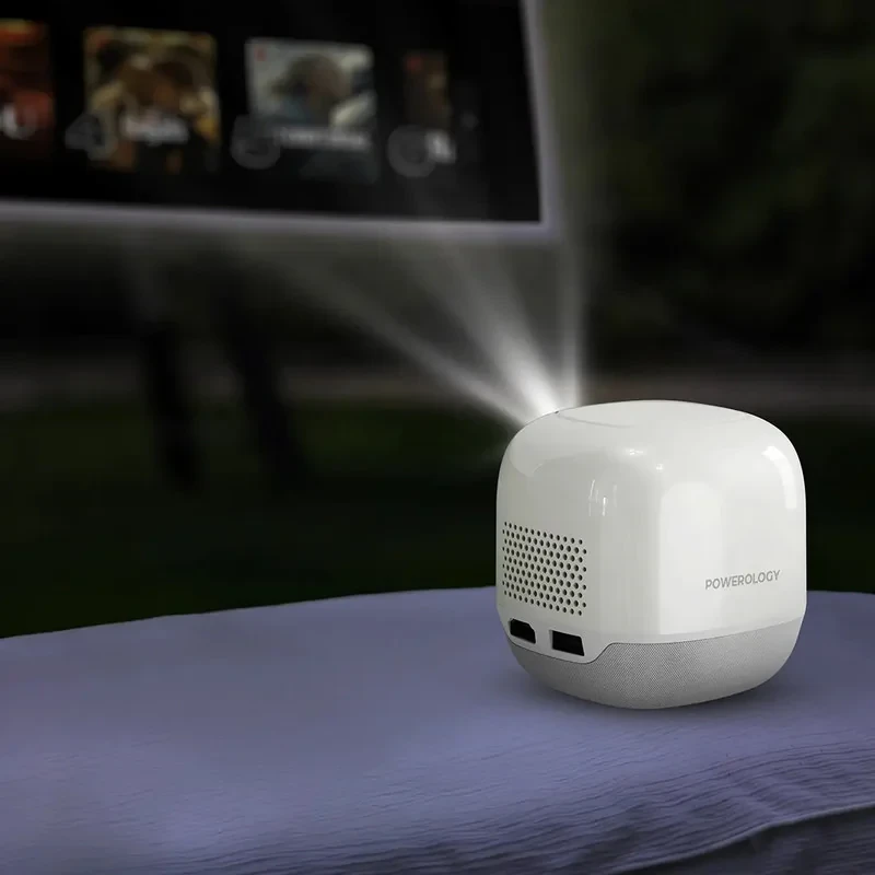 مینی ویدئو پروژکتور 4k پاورولوجی مدل MINI BEAM PWMPM2WH