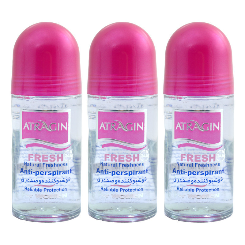 رول ضد تعریق زنانه عطرآگین مدل P1 حجم 50 میلی لیتر مجموعه 3 عددی