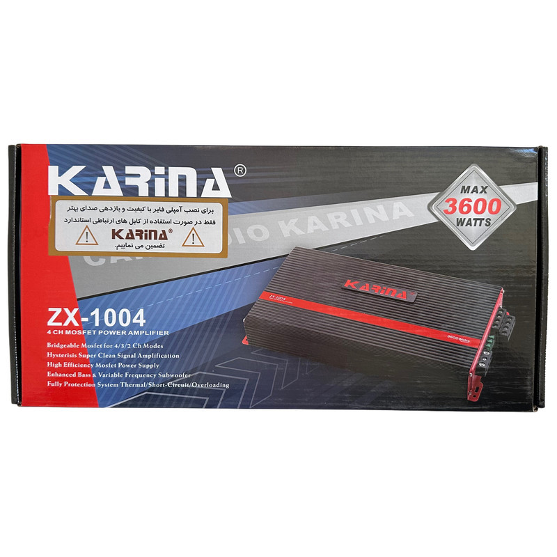 آمپلی فایر خودرو 4 کانال کارینا مدل ZX-1004