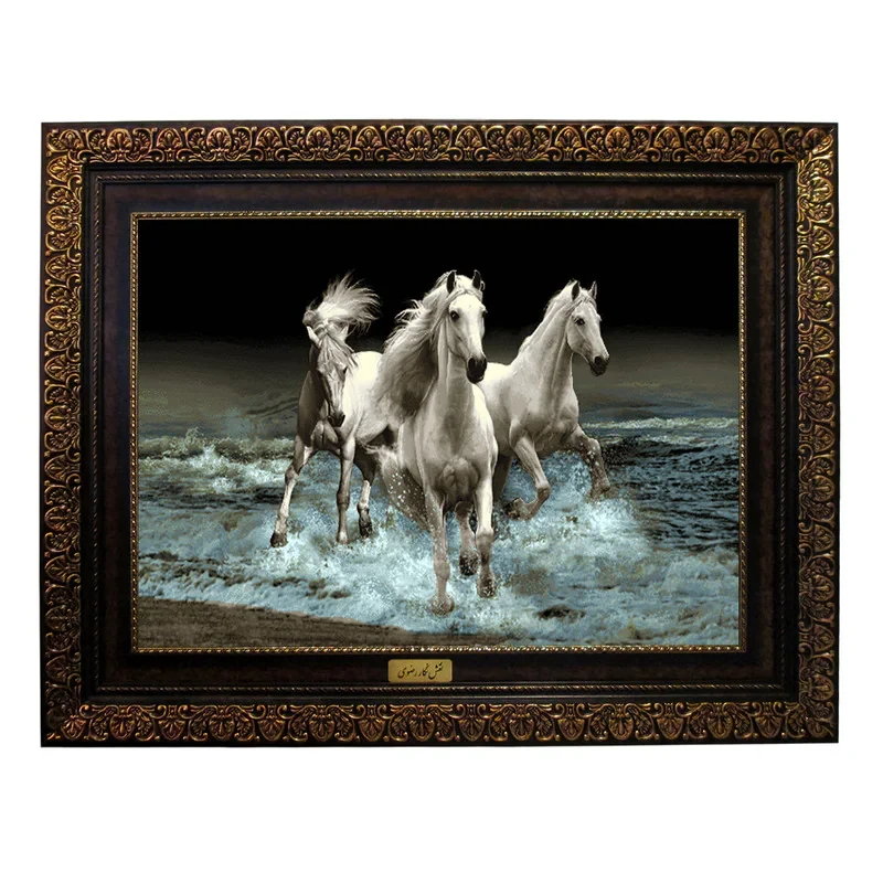 تابلو فرش ماشینی نقش نگار رضوی طرح حیوان کد 486P