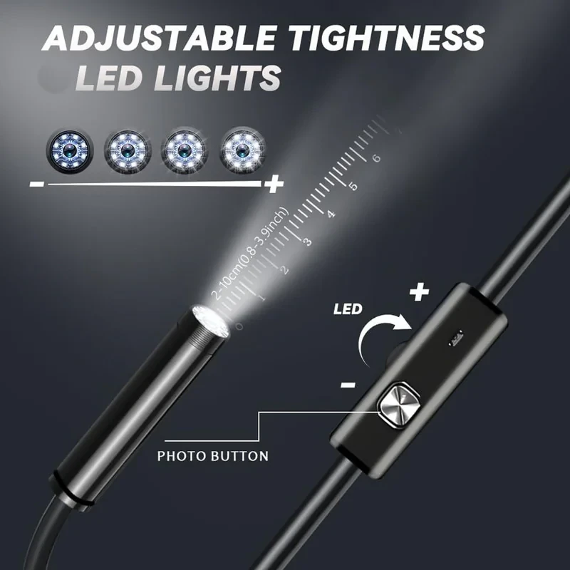 دوربین شلنگی مدل فلزی شکل پذیر کد 5M LED NEW