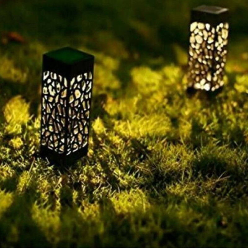 چراغ باغی خورشیدی سولونیکس مدل مکعب بسته 8 عددی