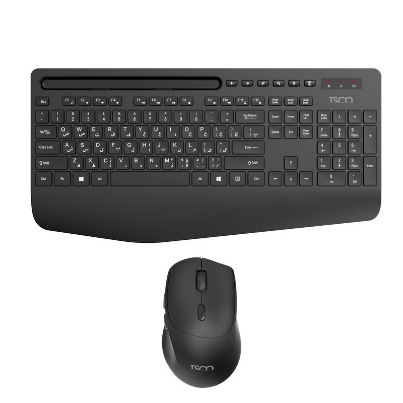 کیبورد و ماوس بی سیم تسکو مدل TKM 7025W، سوییچ ممبران، Full-Size