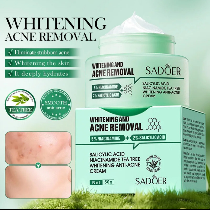 کرم ضد جوش صورت سادور مدل ANTI-ACNE مناسب برای پوست آکنه‌ای وزن 50 گرم