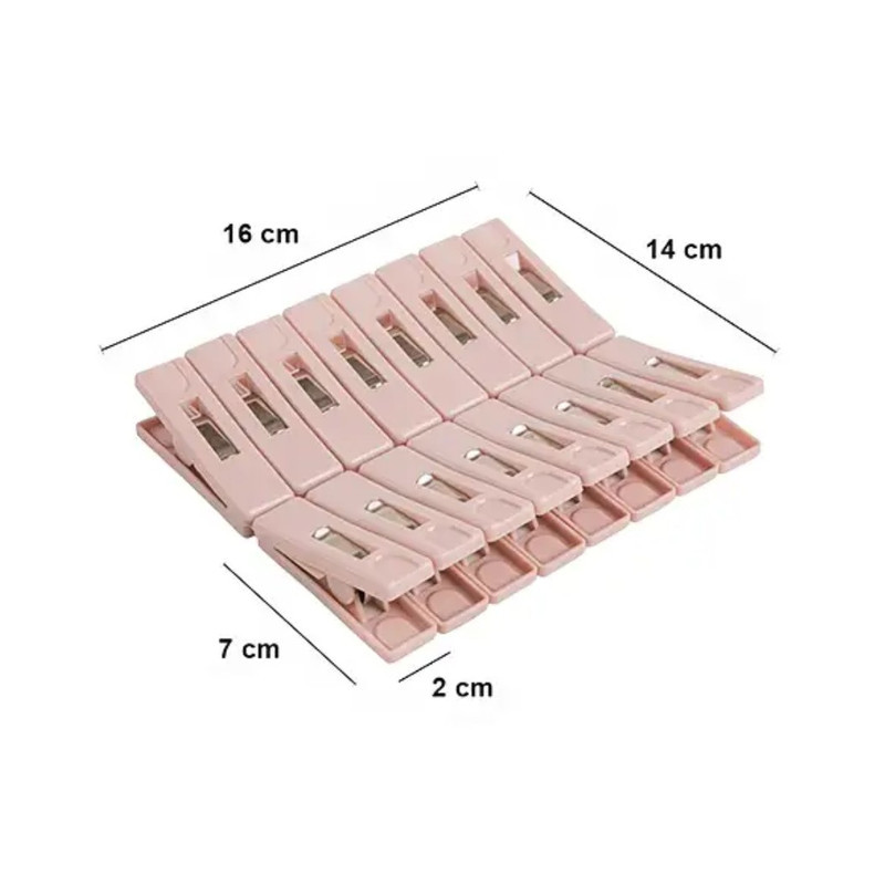 گیره لباس لیمون مدل پلاستیکی کد HS1466 مجموعه 16 عددی