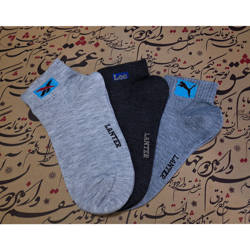 جوراب مردانه لنتر  مدل مچی اسپرت کد MS-06 مجموعه 6 عددی