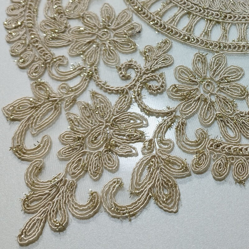 ست رومیزی سه تکه مدل قیطان دوزی طرح گلپر