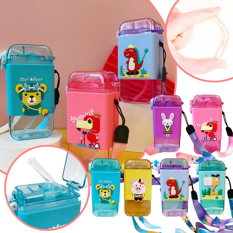 قمقمه کودک مدل نی دار طرح خوک کد BOBO193 گنجایش 0.200 لیتر