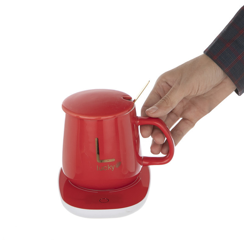 ماگ حرارتی لاکی مدل هیتردار به همراه صفحه گرم کن