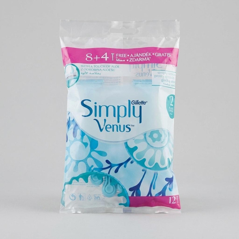 خودتراش ژیلت مدل Simply Venus بسته 12 عددی