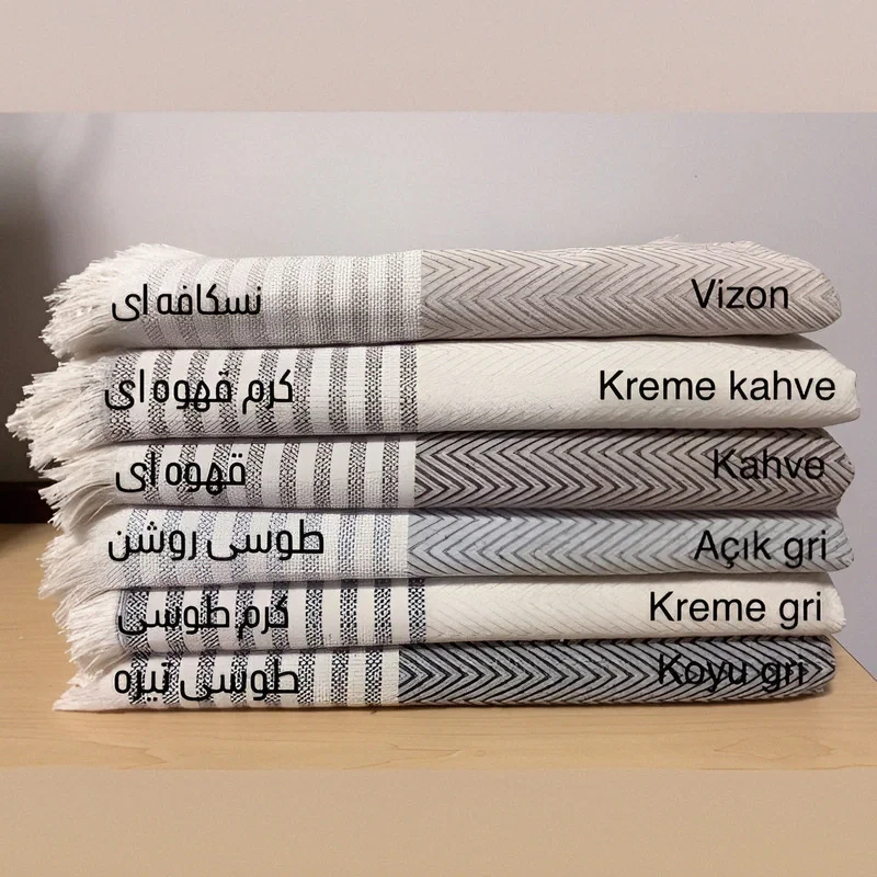 شال مبل و تخت مدل پنبه ترک طرح زیگزاگی سایز 310x170 سانتی متر
