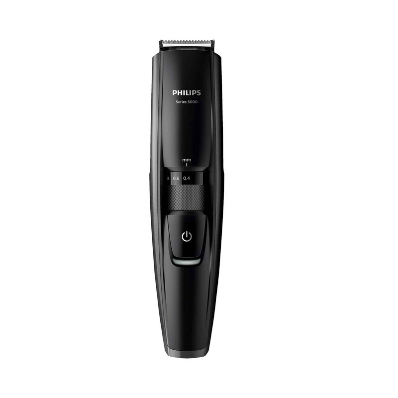 ماشین اصلاح موی صورت فیلیپس مدل BT520016 با تیغه‌های استیل ضدزنگ خود تیزشونده، طول اصلاح 0.4 تا 10 میلی‌متر، قابلیت استفاده با باتری و برق، شارژ USB یک ساعته و ضدآب با طراحی ارگونومیک و شانه قابل تنظیم دستی