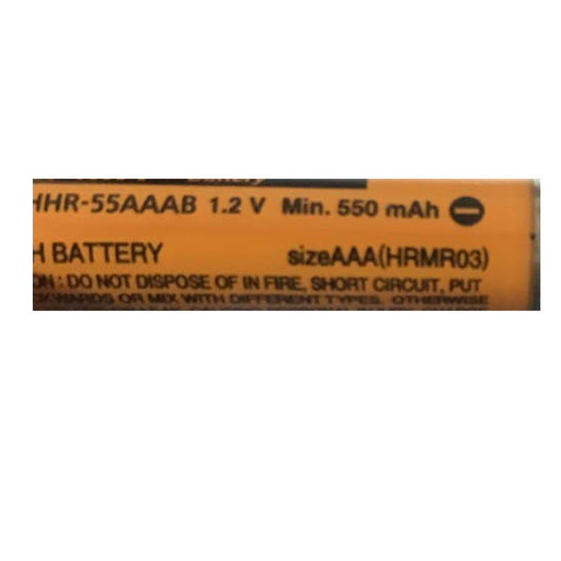 باتری نیم قلمی قابل شارژ تلفن بی سیم پاناسونیک مدل Ni-MHHHR-55AAAB بسته دو عددی