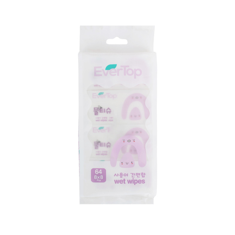 دستمال مرطوب اورتاپ مدل wetwipes مجموعه 8 عددی
