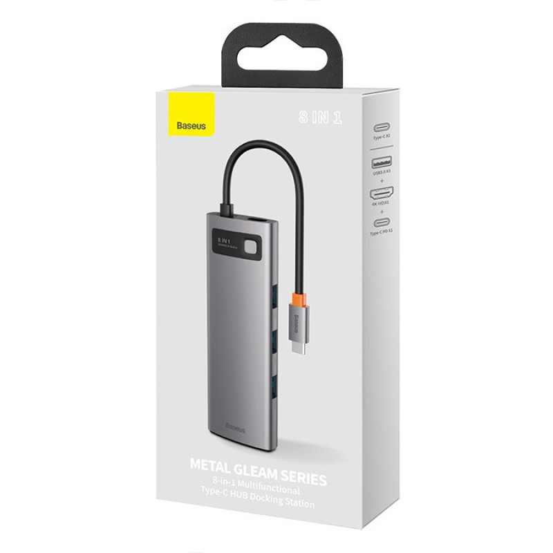 هاب 8 پورت USB-C باسئوس مدل CAHUB-CV0G