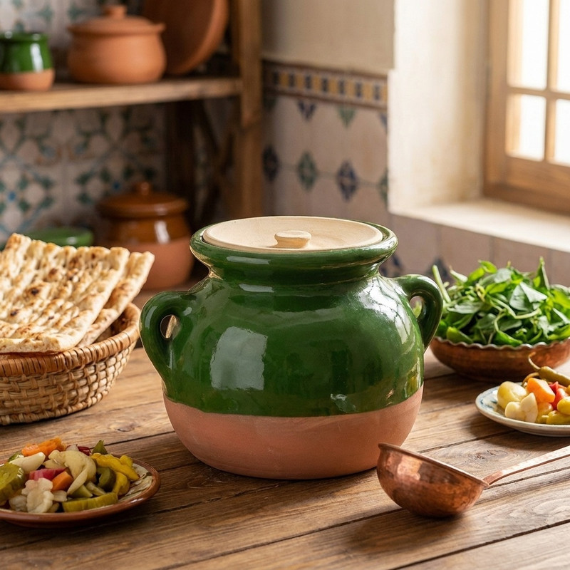 ظرف دیزی سفالی مدل ساده سایز بزرگ
