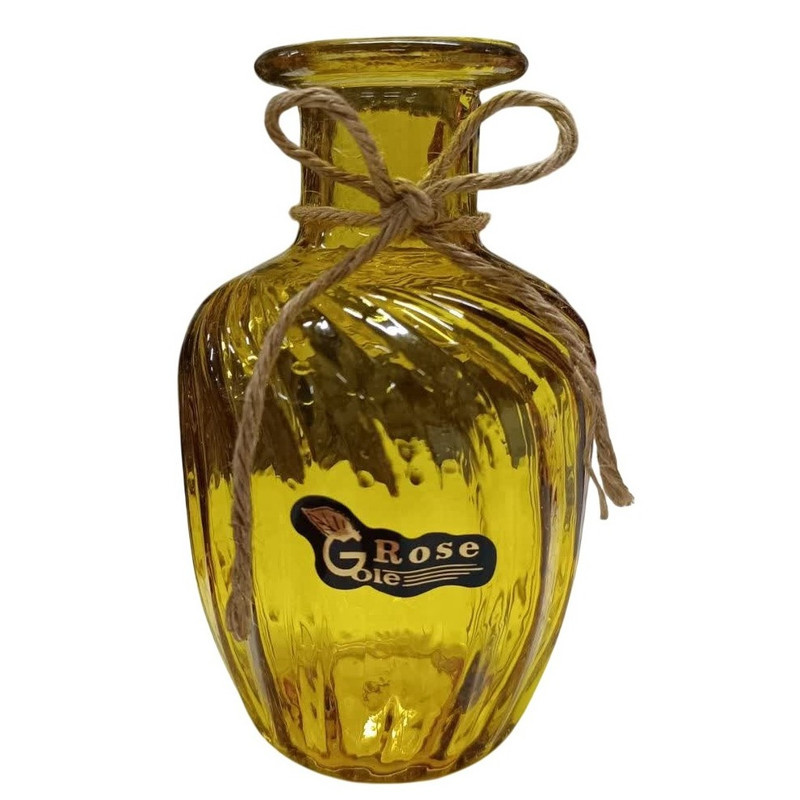 گلدان دکوری مروارید کد 0033 شیشه‌ای، ابعاد 10×10×16 سانتی‌متر، وزن 320 گرم
