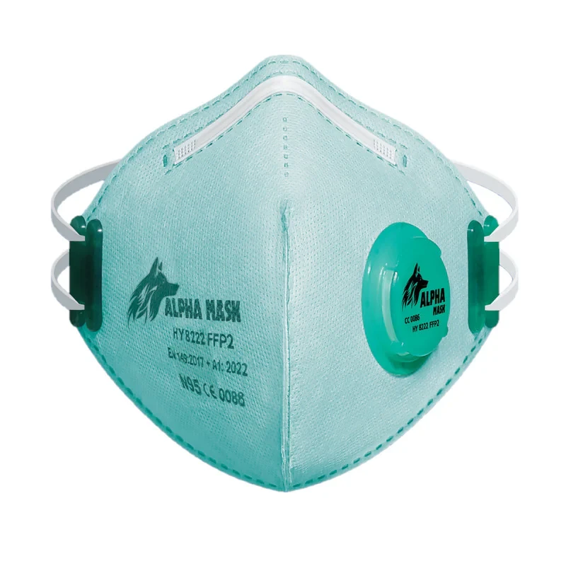 ماسک تنفسی آلفا ماسک مدل فیلتر دار کد N95 بسته 12 عددی