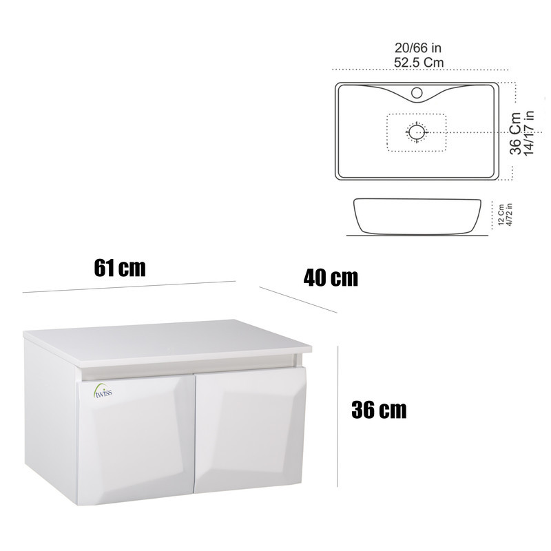 ست کابینت و روشویی توییس مدل 3D M