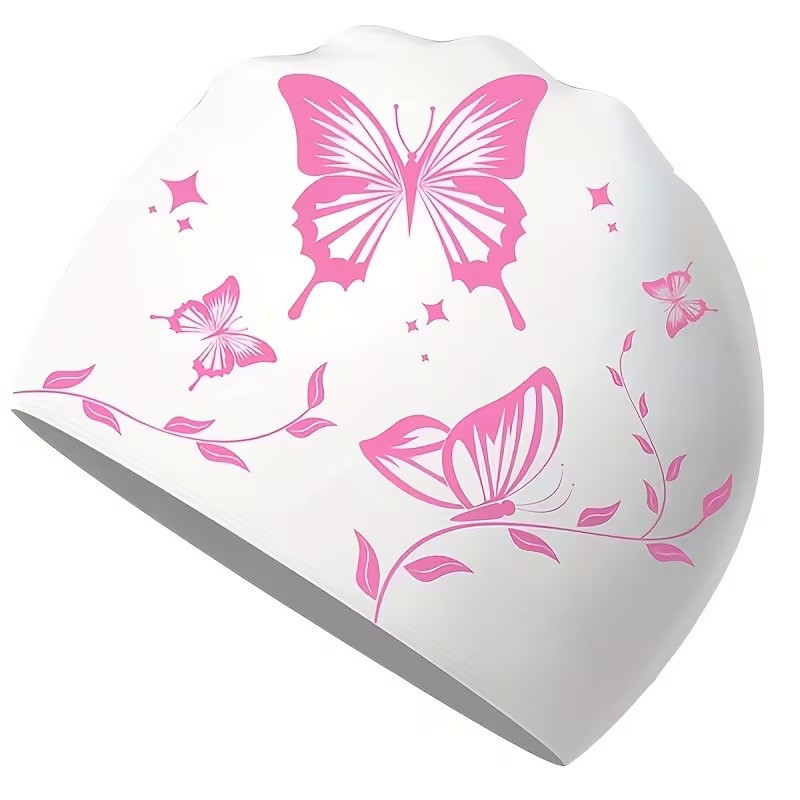 کلاه شنا طرح گل و پروانه کد SY-1124