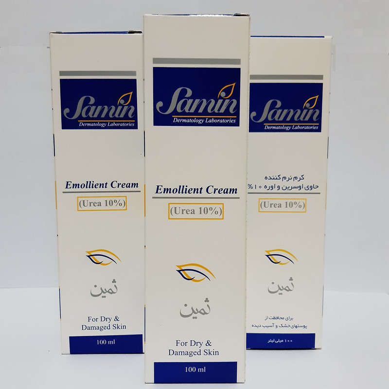 کرم نرم کننده ثمین مدل اوسرین و اوره 10 درصد حجم 100 میلی لیتر بسته 3 عددی