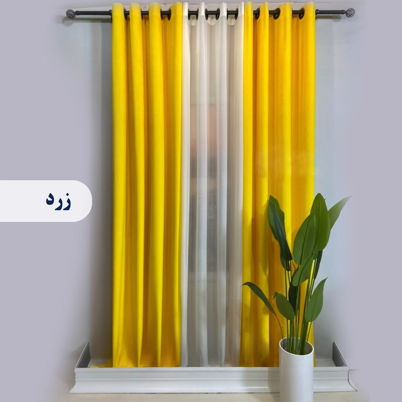 پرده پانچ مدل مخمل کالیفرنیا  سایز 280 × 140 سانتی‌متر