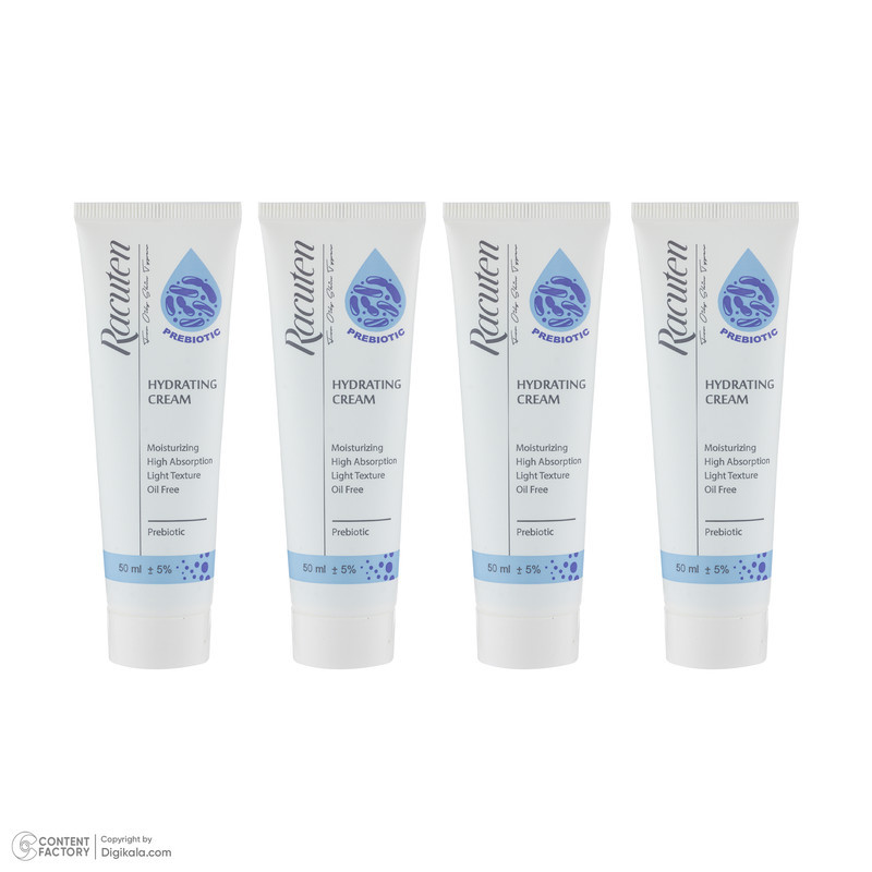 کرم آبرسان صورت راکوتن مدل Oil free مناسب برای پوست چرب حجم 55 میلی‌لیتر بسته 4 عددی