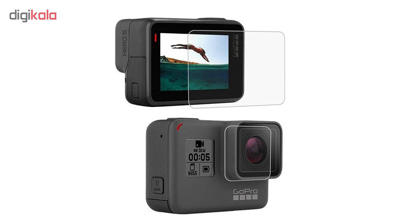 محافظ صفحه نمایش و لنز دوربین شیشه ای گلس مناسب برای دوربین ورزشی گوپرو hero 5 6 7