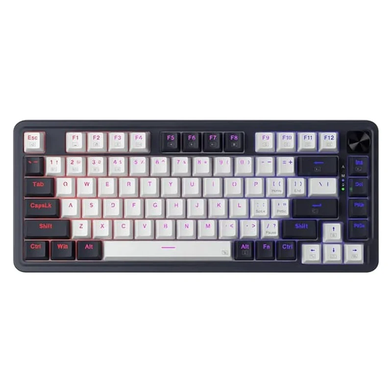 کیبورد گیمینگ ردراگون مدل K673 PRO WB، سوییچ مکانیکال قرمز، Tenkeyless، نورپردازی RGB