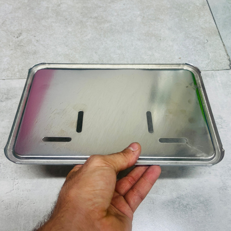 قاب پلاک موتور سیکلت وارون کد W-118-SLVR