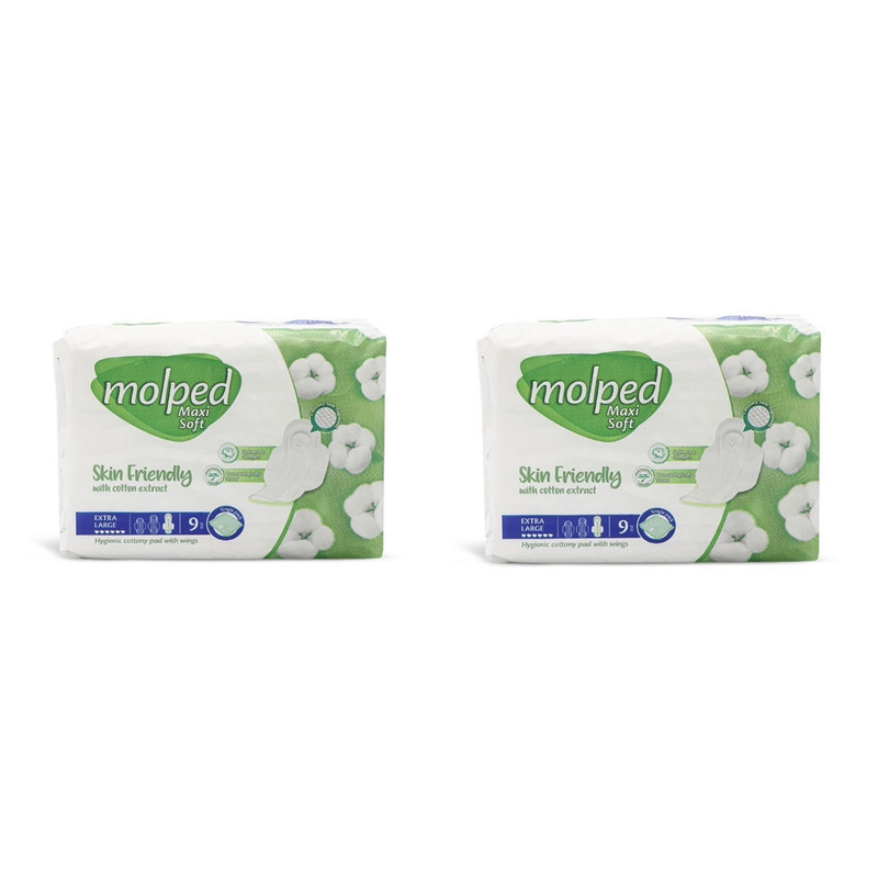 نوار بهداشتی مولپد مدل maxi soft مجموعه 2 عددی