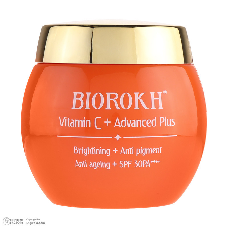 کرم مرطوب کننده بایورخ مدل Vitamin C مناسب برای انواع پوست وزن 120 گرم