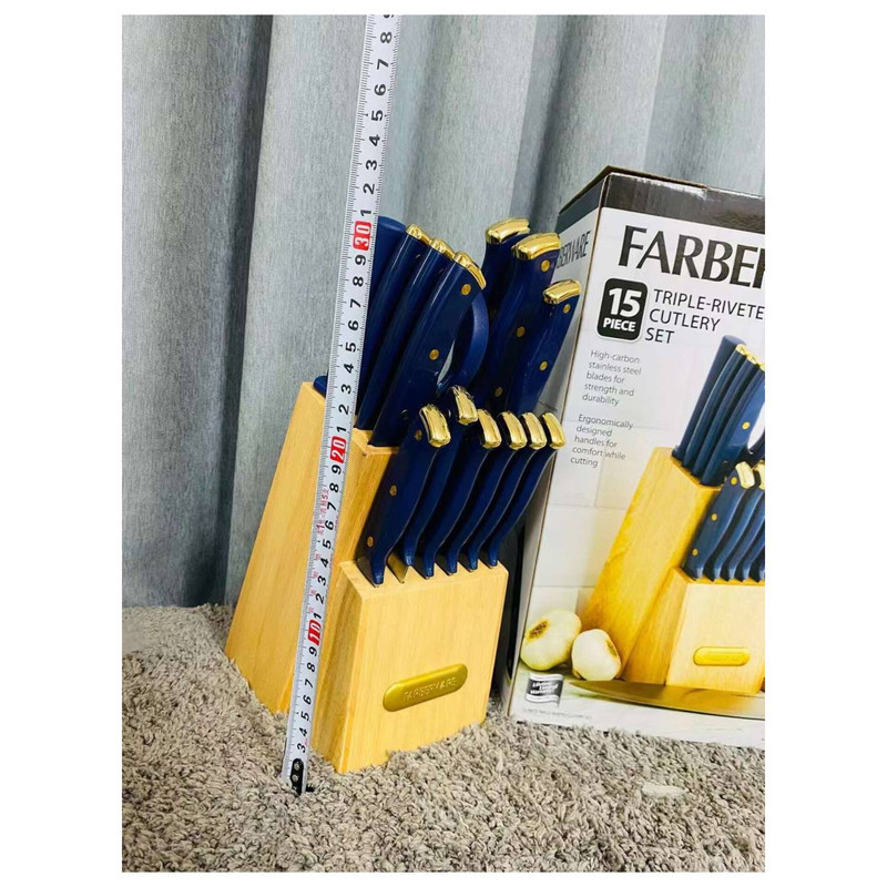سرویس چاقو آشپزخانه 15 پارچه مدل Farberware