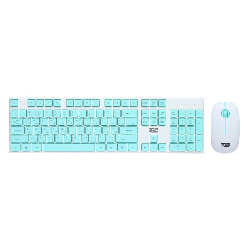 کیبورد و ماوس بی سیم اکسون مدل Gk-600، سوییچ ممبران، Full-Size