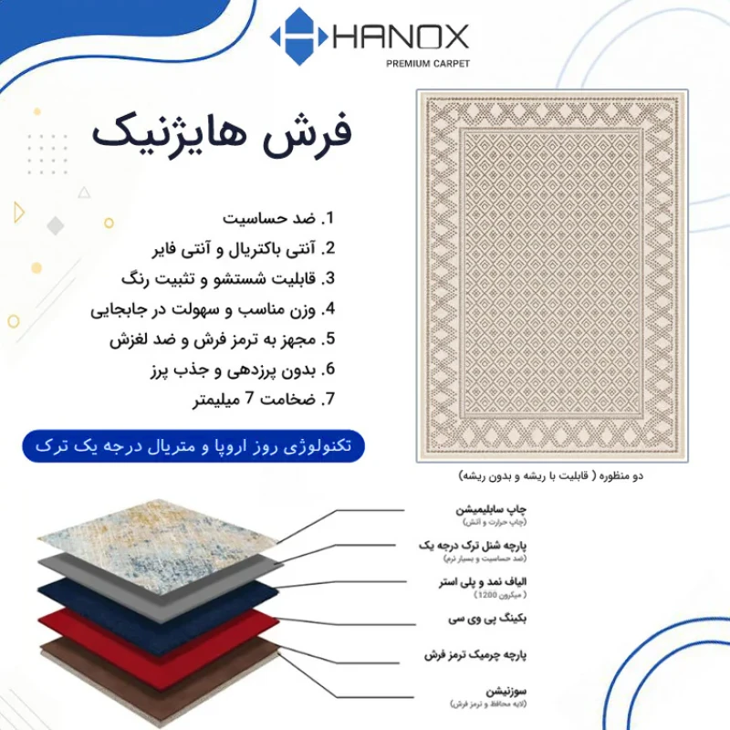 فرش ماشینی 1000 شانه زمینه بژ حاشیه چندرنگ مدل 003.1