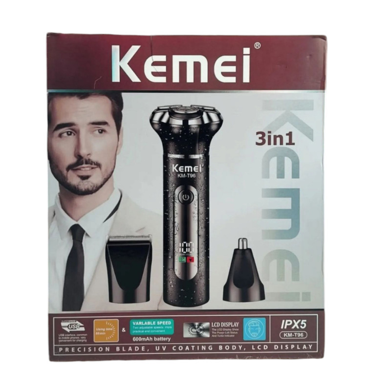 ست ماشین اصلاح موی صورت و بدن  شارژی کیمی مدل KM-T96