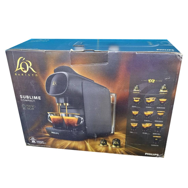 اسپرسو ساز خانگی 0.8 لیتری فیلیپس مدل Lor Barista Sublime LM9012، تمام اتوماتیک با مصرف کپسول قهوه، مناسب تهیه اسپرسو، ریسترتو، لانگو و امریکانو، دارای دو عدد نازل قهوه