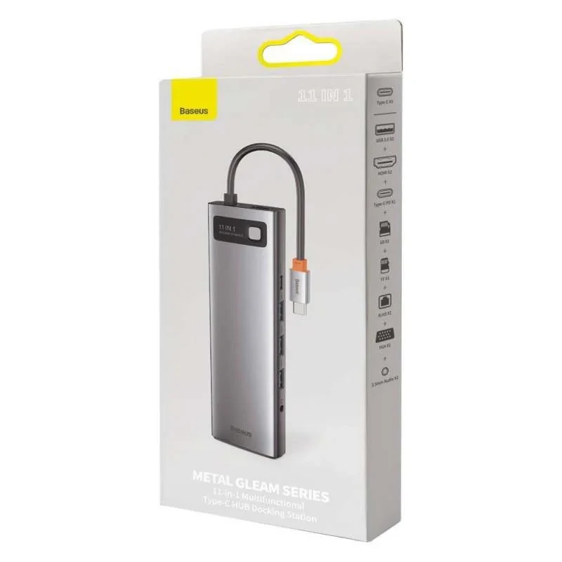 هاب 11 پورت باسئوس مدل METAL GLEAM SERIES Multifunctional