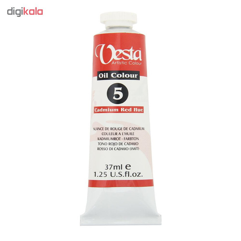 رنگ روغن وستا مدل Cadmium Red Hue 5 حجم 37 میلی لیتر