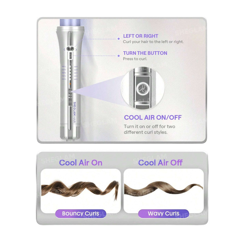 فر کننده و حالت دهنده مو شیگلم مدل Airflow Styler Pro-25mm چرخشی
