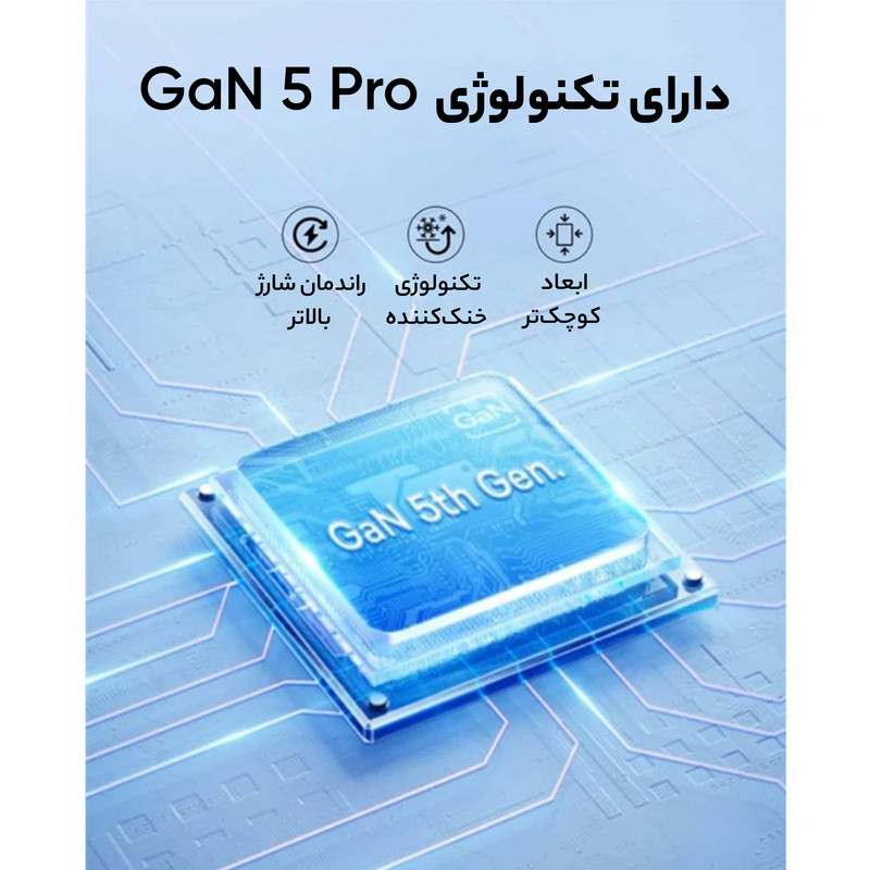 شارژر دیواری 40 وات بیسوس مدل GaN 5 Pro