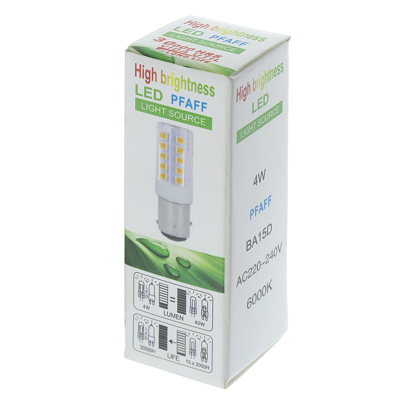 لامپ چرخ خیاطی مدل 31 ال ای دی مهتابی کد BA15D-33D-4W-110V220V-WH