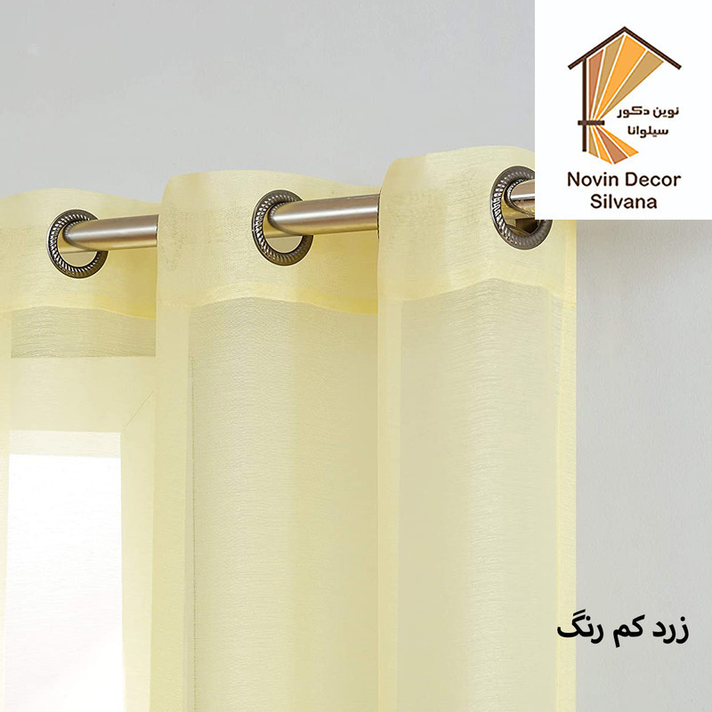 پرده پانچ نوین دکور سیلوانا مدل حریر 3 سایز 280x300 سانتی‌متر