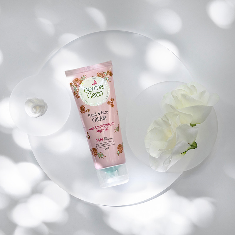 کرم دست و صورت درماکلین حاوی آرگان مدل deep moisturizing حجم 75 میلی‌لیتر