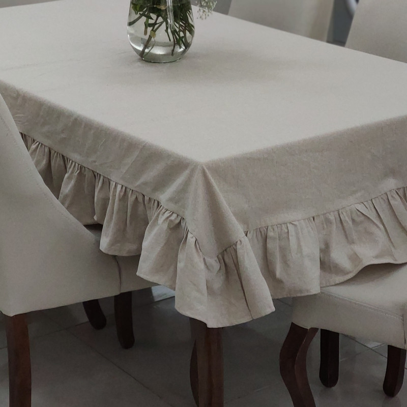 رومیزی مدل لینن دورچین سایز 250x150 سانتی‌متر