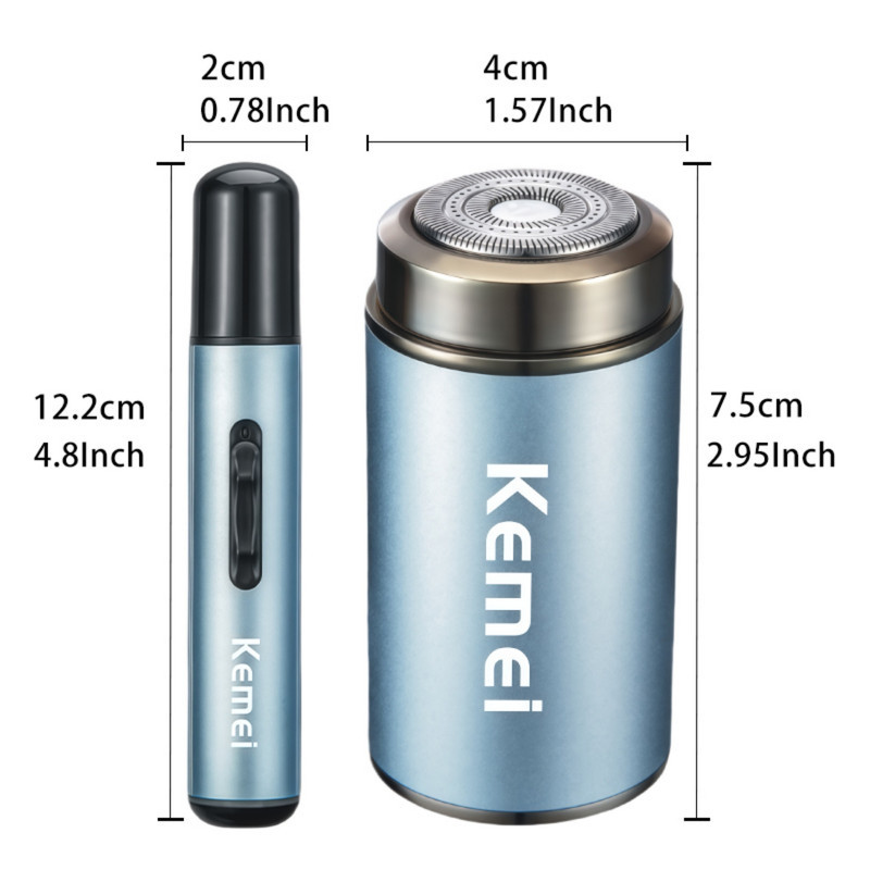 ماشین اصلاح موی صورت شارژی کیمی مدل KM-T390 3in1 مجموعه 2 عددی