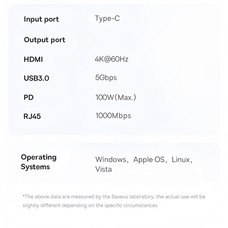 هاب 6 پورت USB-C بیسوس مدل BS-OH115