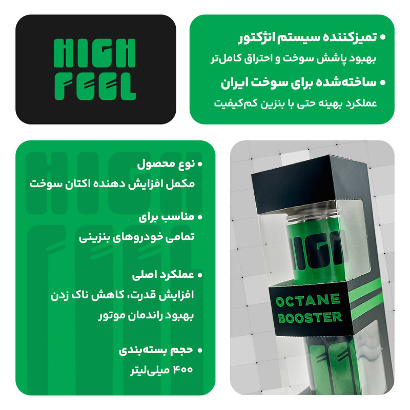 اکتان بوستر و مکمل سوخت خودرو بنزینی های فیل مدل 400 حجم 400 میلی لیتر بسته 24 عددی