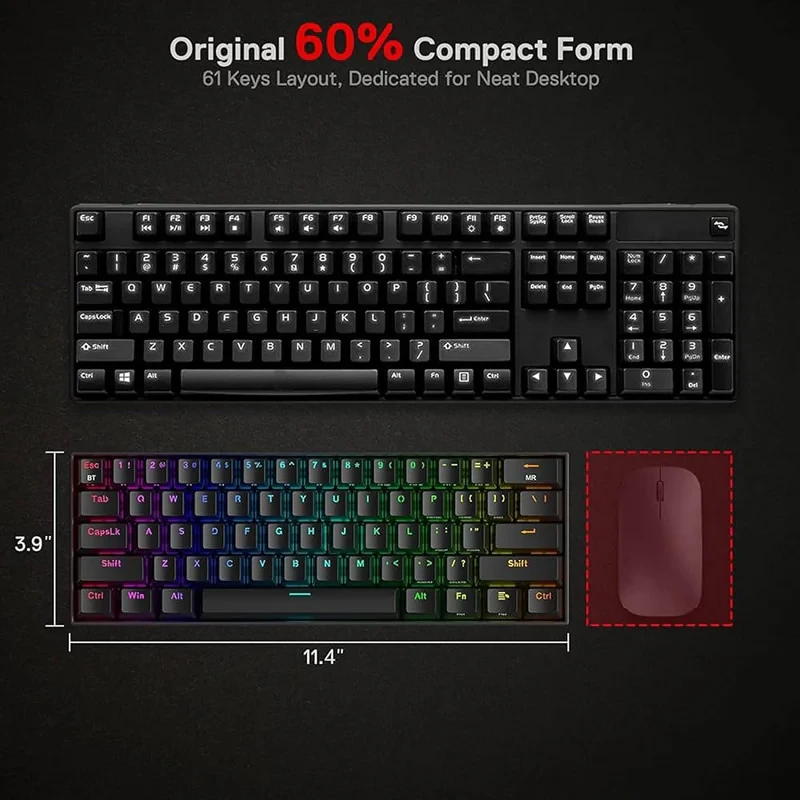 کیبورد مخصوص بازی ردراگون مدل K530 PRO DRACONIC BLUE SWITCH