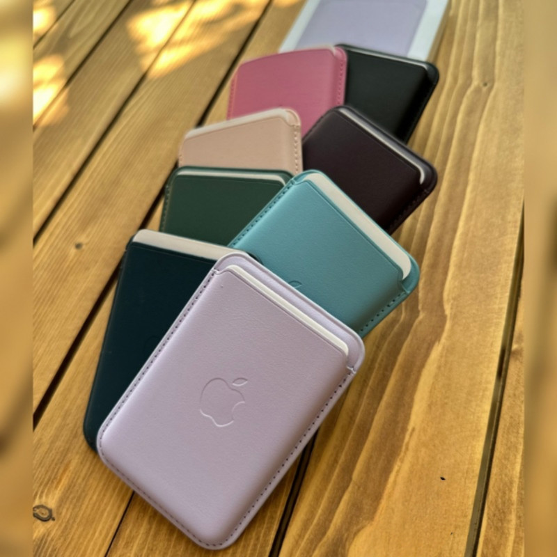 جا کارتی موبایل مدل leather wallet magsafe